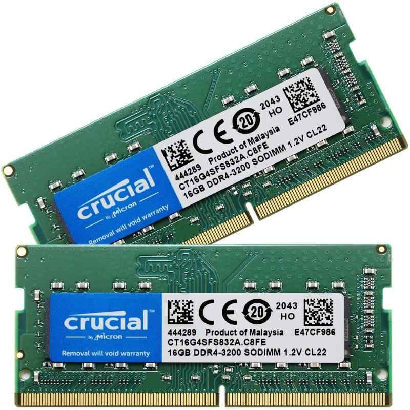 Crucial ノートPC用 メモリ PC4-25600 DDR4-3200 32GB 16GBx2枚 SODIMM CT16G4SFS832A 並行輸入品
