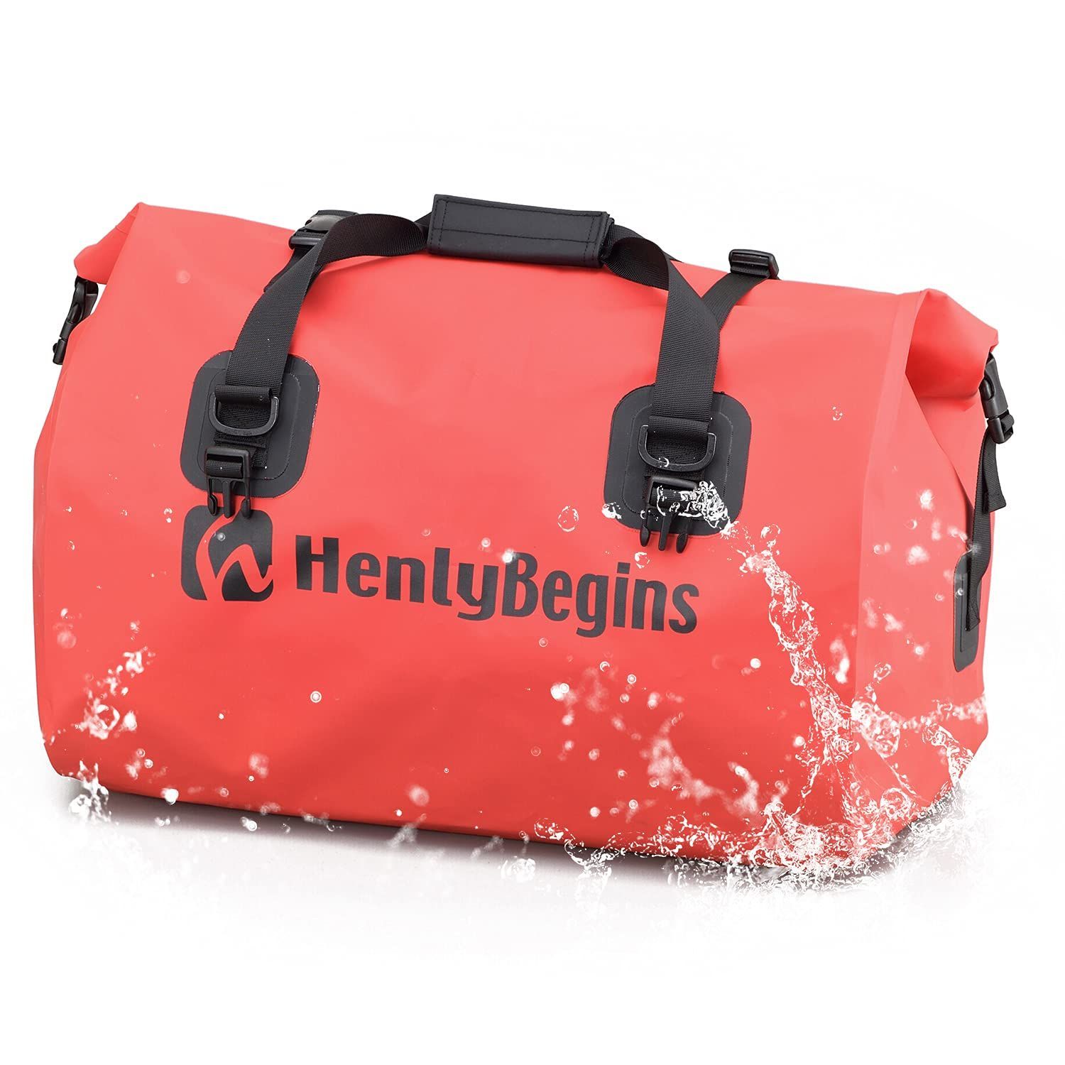 レッド_60L/シートバッグ ヘンリービギンズ(Henly Begins) デイトナ バイク用 シートバッグ 防水 60L DH-749 レッド 20049