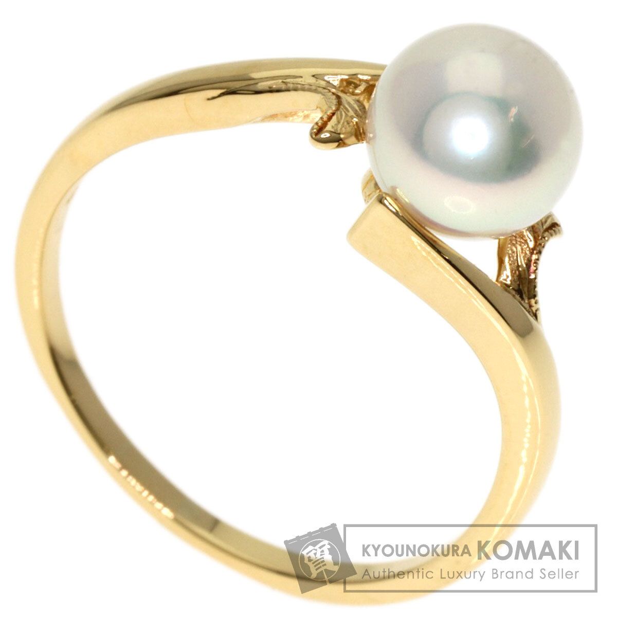 MIKIMOTO ミキモト アコヤパール 真珠 リング 指輪 K18YG レディース