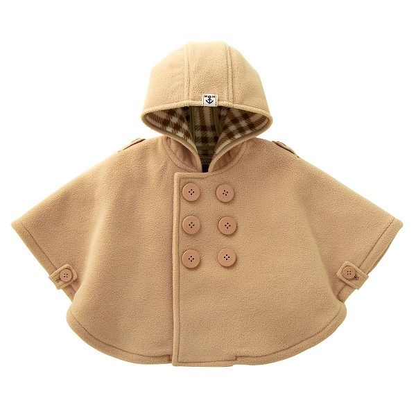 ミキハウス mikihouse イカリマーク フリースベビーマント フリー フリー 70cm-90cm ベージュ 09