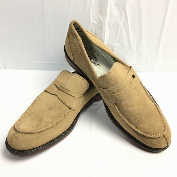 試着交換OK！Hawkins　ホーキンス　コインローファー　スリッポンシューズ　ベージュ　27.5　管NO.ZE-70