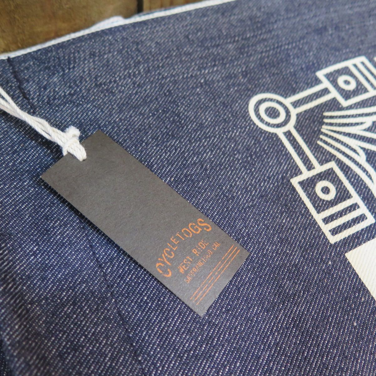 ウエストライド】 限定生産 ハンドプリント デニムバナー WEST RIDE