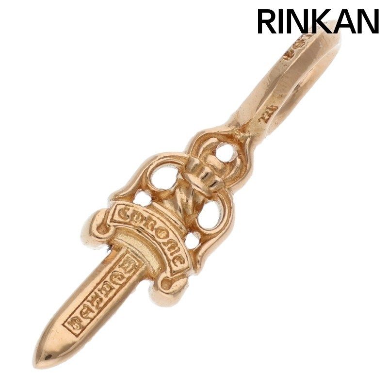 クロムハーツ 22K STACK DAGGER V2|ダガースタックチャーム ゴールドネックレストップ メンズ