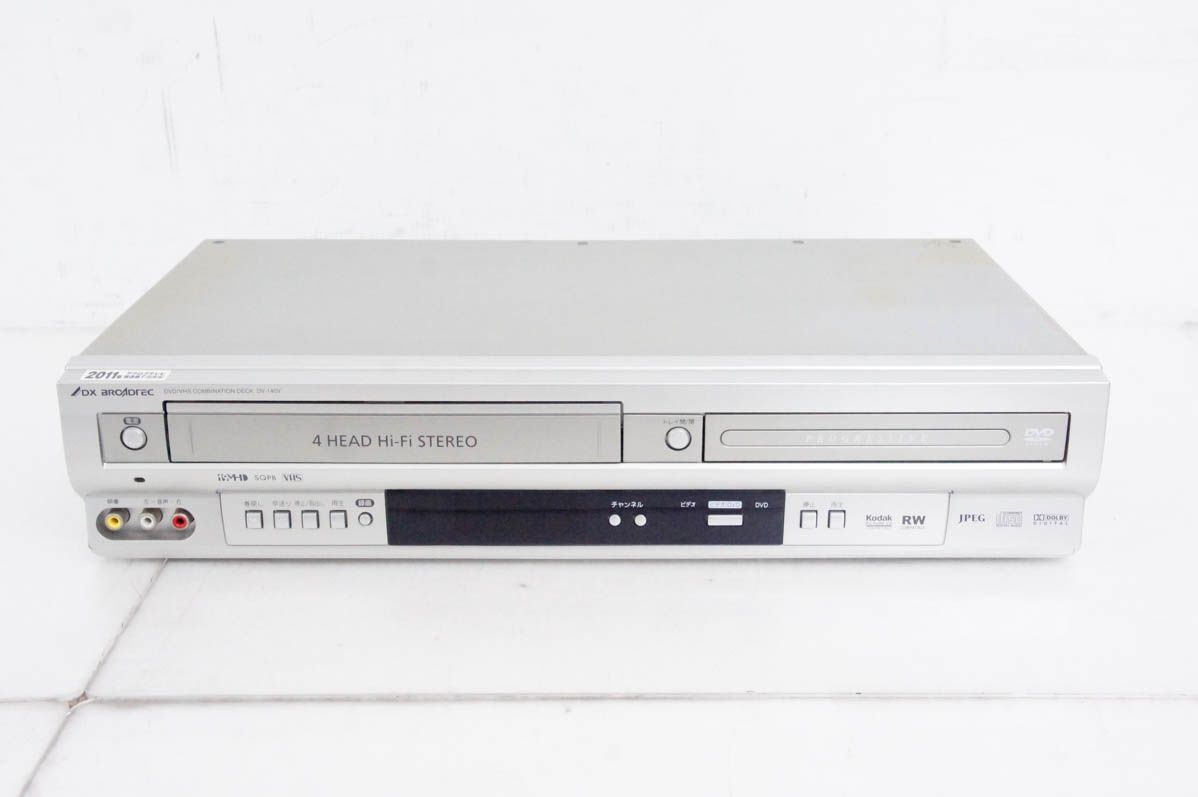 新品未使用)DXアンテナ DVD/VHSコンビネーションデッキ 凹ま DV-140V