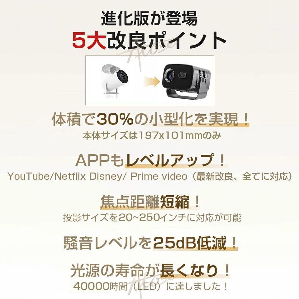 4K対応 高輝度プロジェクター 家庭用 業務用