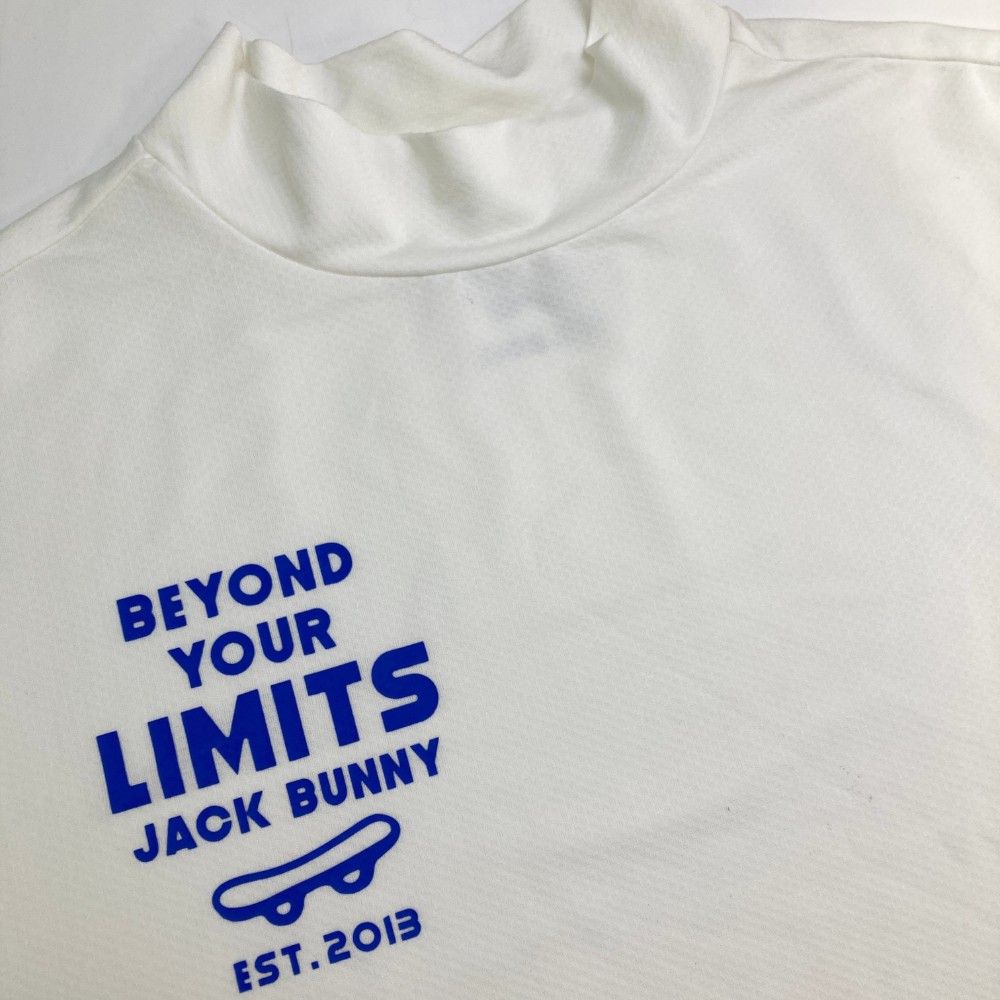 サイズ：6 JACK BUNNY ジャックバニー  モックネック半袖Tシャツ  ホワイト系 [240101432640] ゴルフウェア メンズ ストスト サイズ：6 JACK BUNNY ジャックバニー モックネック半袖Tシャツ