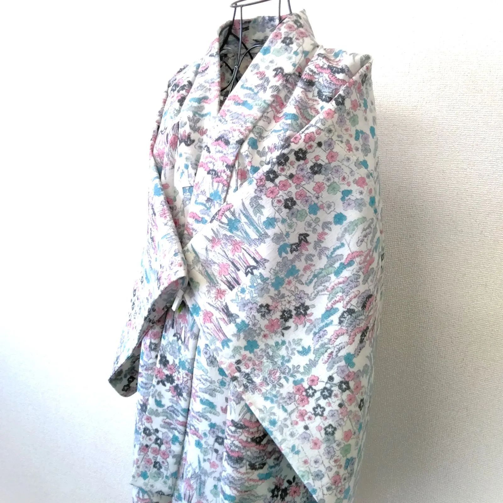 レトロアンティーク 着物 帯セット 松竹梅・あやめ柄のデザイン