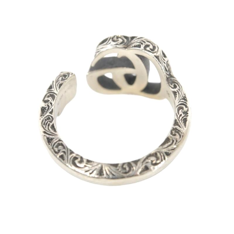 グッチ GUCCI アラベスク ダブルG キーリング シルバー925 14号