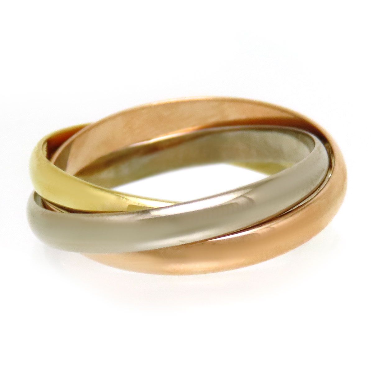 カルティエ トリニティ リング SM #55 750 (K18YG K18WG K18PG