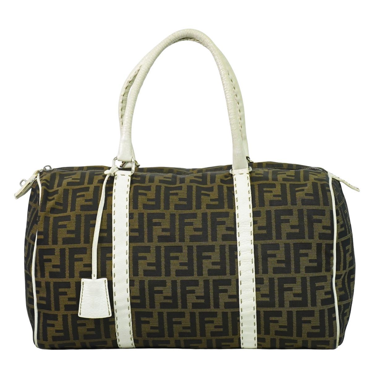 FENDIズッカ ハンドバッグ ミニボストン 本物 フェンディ FENDI ズッカ ミニ ボストンバッグ
