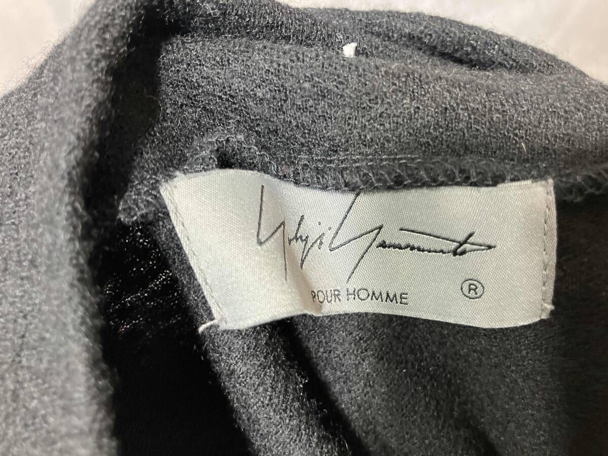 YOHJIYAMAMOTO HOMME エアー天竺 タートル長袖 ヨウジヤマモト YOHJI YAMAMOTO HOMME SUPER120ウール エアー天竺 タートル長袖