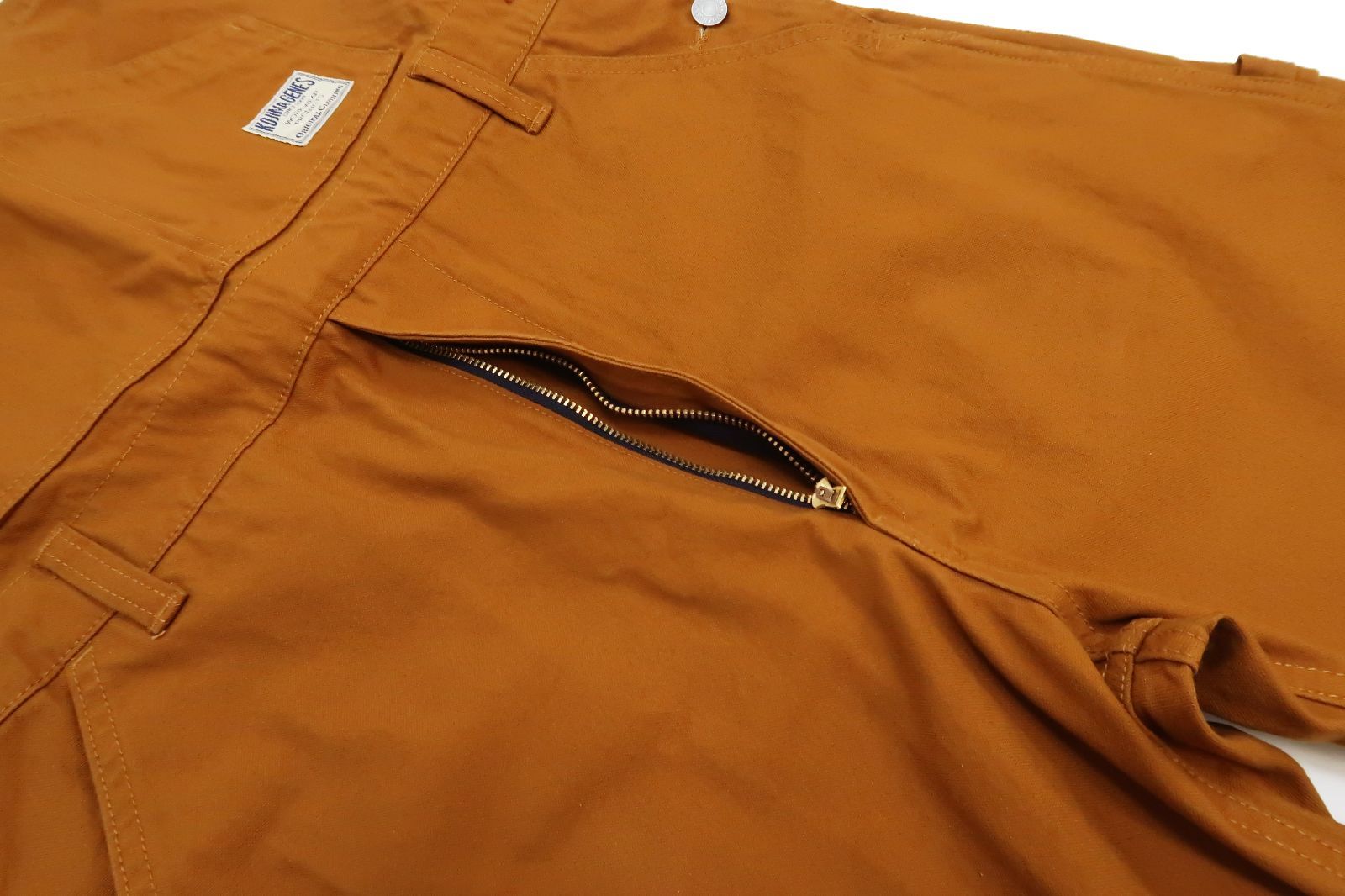 児島ジーンズ Kojima Genes キャメル ダック オーバーオール RNB-1335F