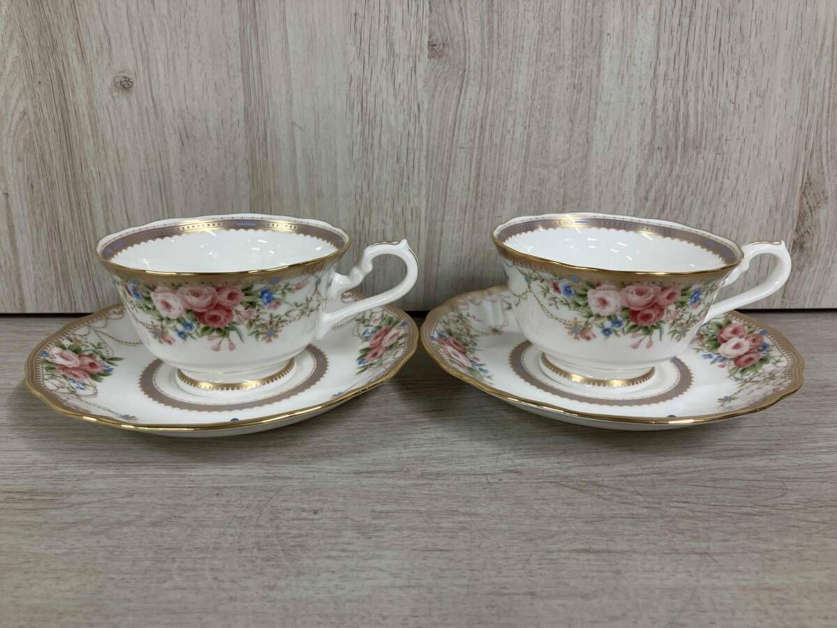 Noritake ノリタケ アフロディーテ カップ＆ソーサー 2客セット 茶器 洋食器 箱無し