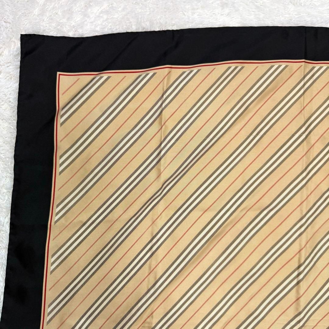 Burberry's　バーバリー　シルク大判スカーフ　86✕86cm BURBERRY LONDON バーバリー ロンドン シルク100% ストライプ