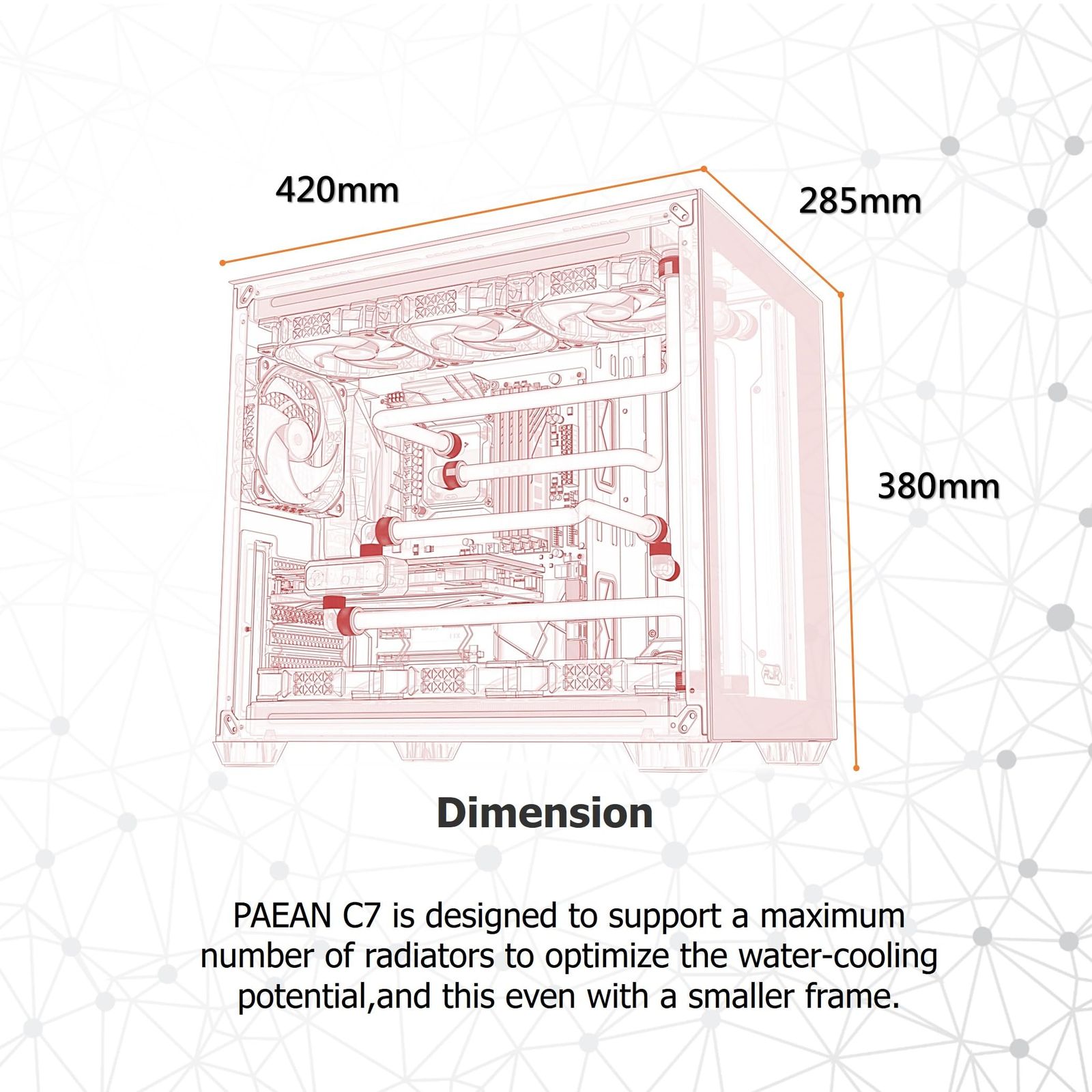 RAIJINTEK ライジンテック PCケース PAEAN C7 BLACK TG4 ATX対応 ミドルタワー型 強化ガラス デュアルチャンバー設計 12025ARGBファン4基を搭載 0R20B00234