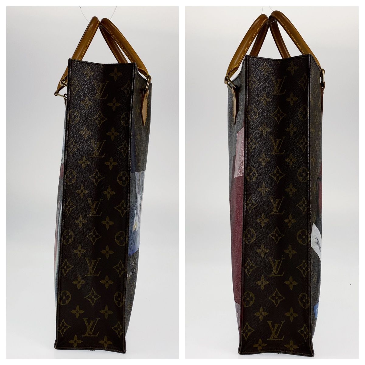 あなたへ ルイヴィトン　トートバッグ　モノグラム　レザー サックプラ ブラウン LOUIS VUITTON ルイヴィトン Guernica モノグラム サックプラ