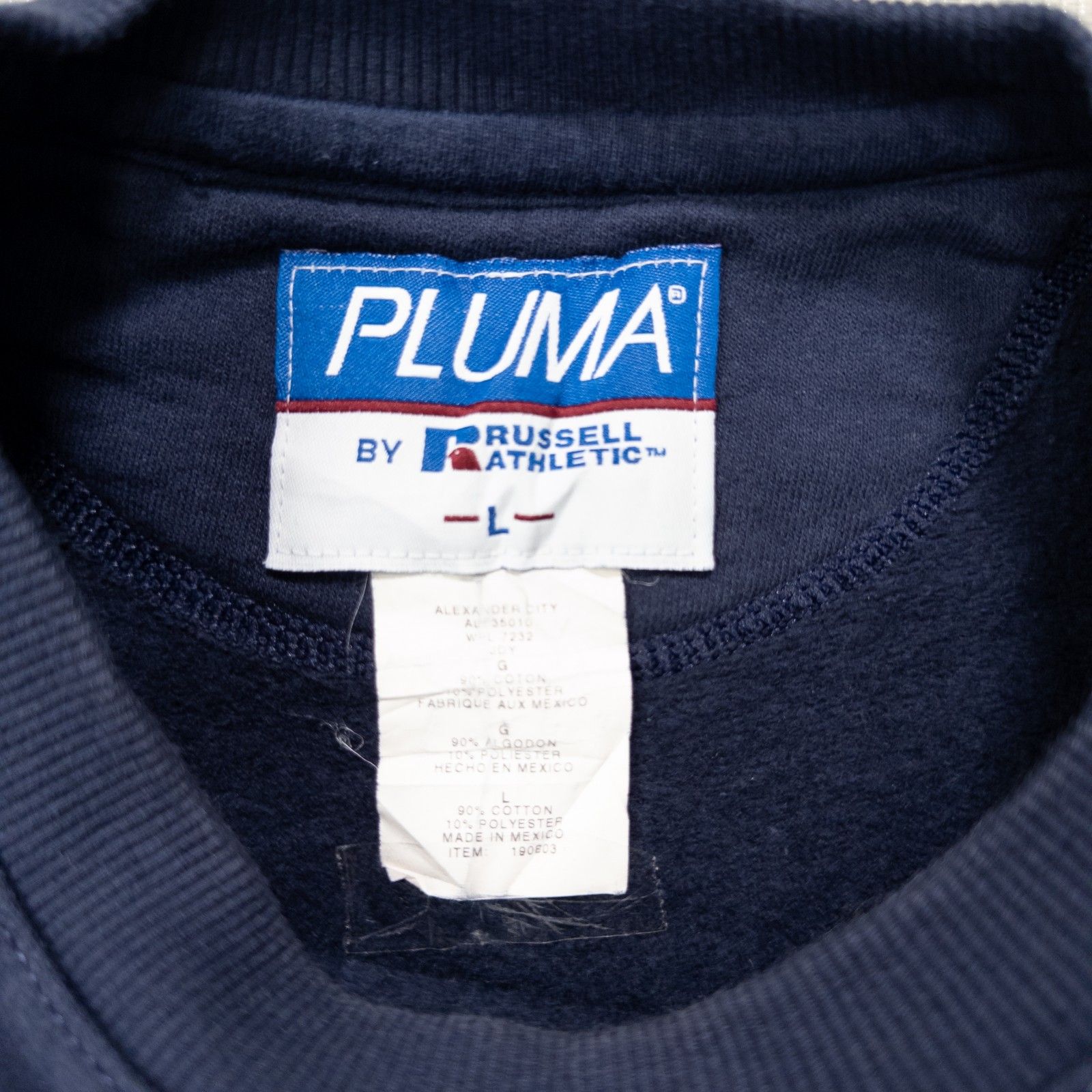 古着 90s 00s PLUMA RUSSELL ラッセル 無地 ブランクスウェット