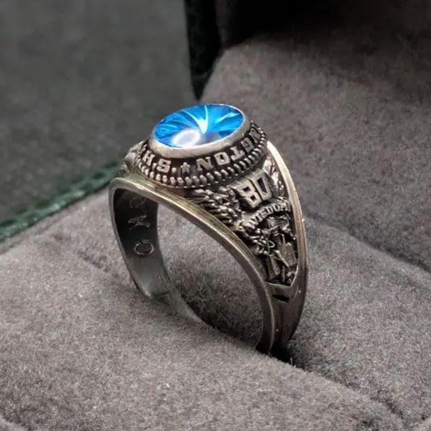 ハーフジョーンズ カレッジリング スターリングシルバー925 1980年 11号