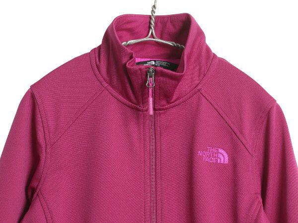 US企画 ノースフェイス ソフトシェル ジャケット レディース M アウトドア フルジップ 裏 フリース ストレッチ ジャンパー ブルゾン 防風