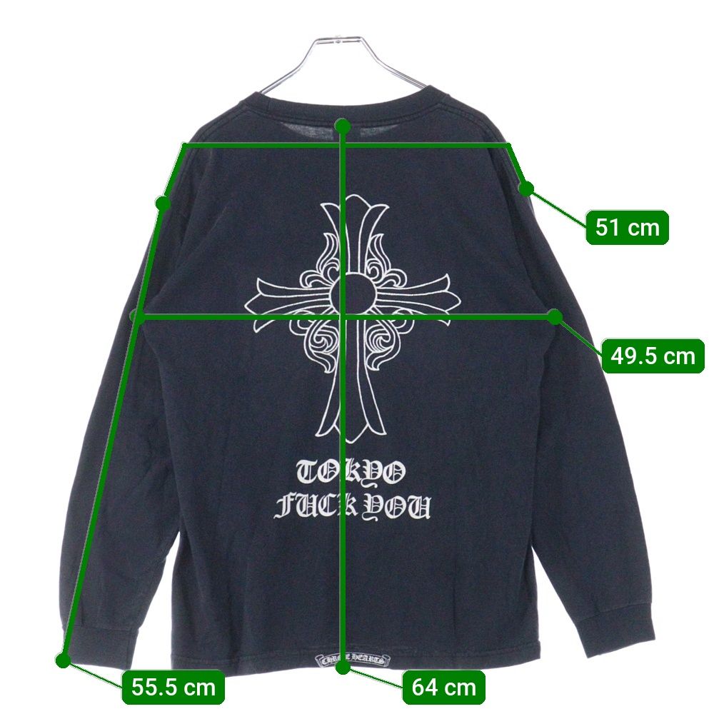 CHROME HEARTS (クロムハーツ) OLD BACK CROSS LONG TEE TOKYO