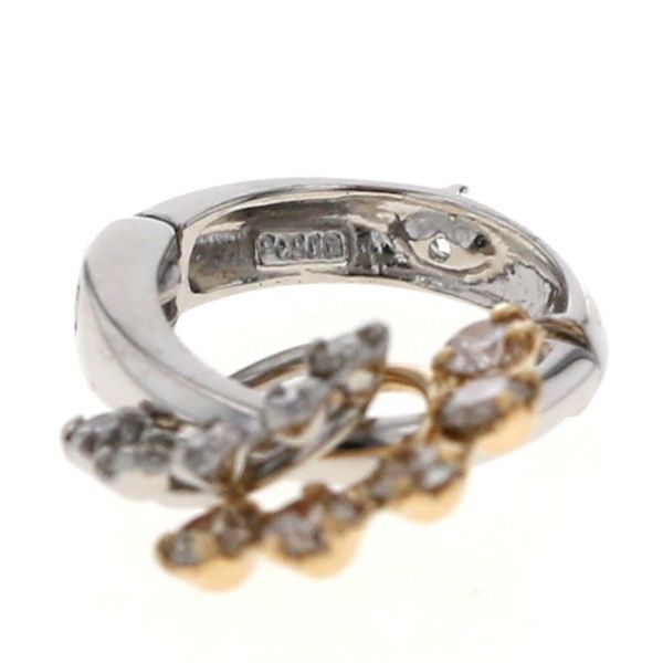 GSTV Pt900 K18YG プラチナ イエローゴールド ピアリング