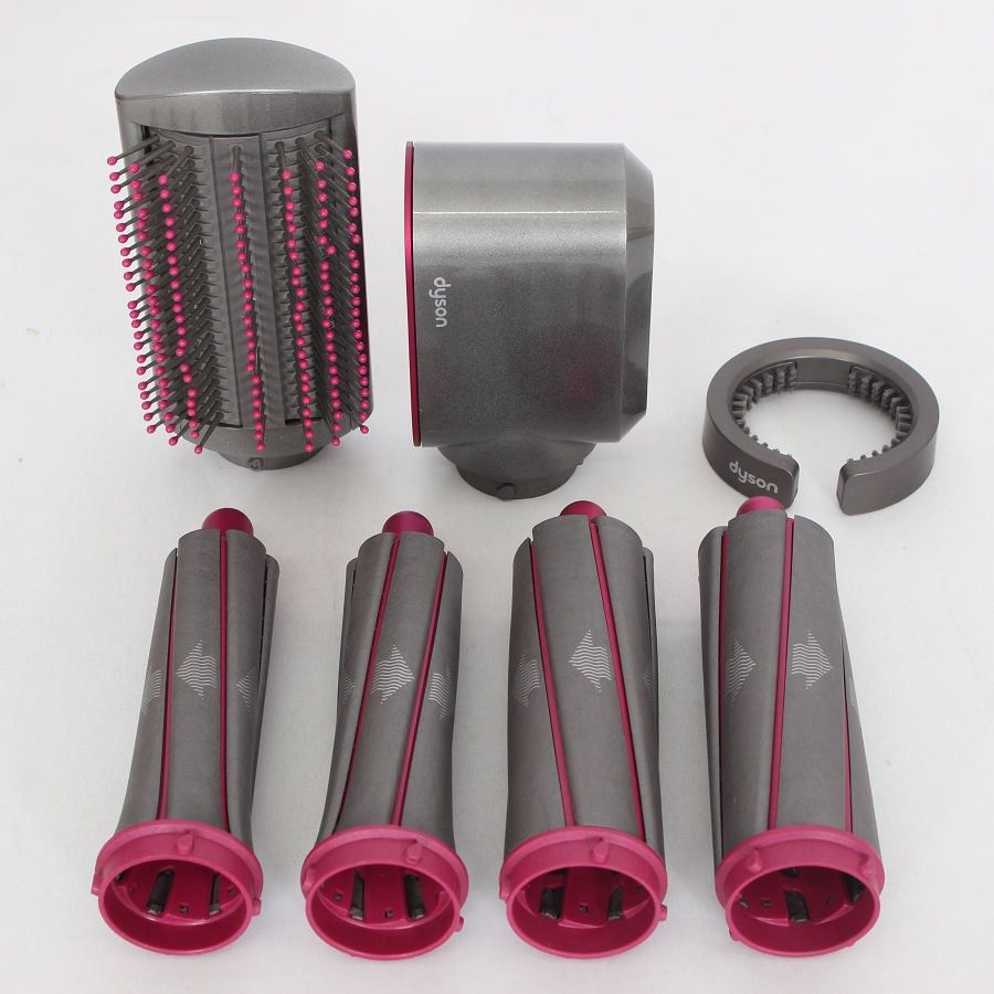 Dyson Airwrap HS01 ニッケル／フューシャ 収納ケース付 動作品 Dyson Airwrap™マルチスタイラーComplete フューシャ/ニッケルと収納