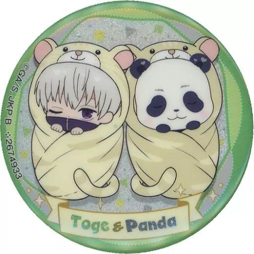 中古】バッジ・ピンズ 狗巻棘＆パンダ ホログラム缶バッジ