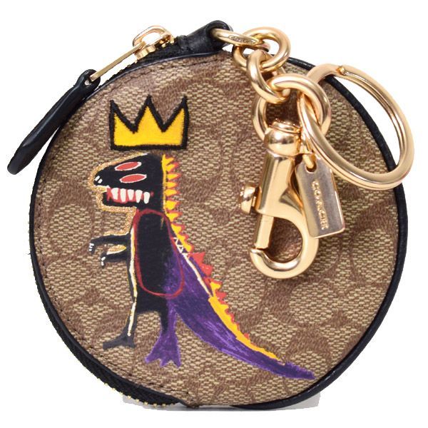 コーチ コインケース COACH コーティングキャンバス ぺブルレザー 