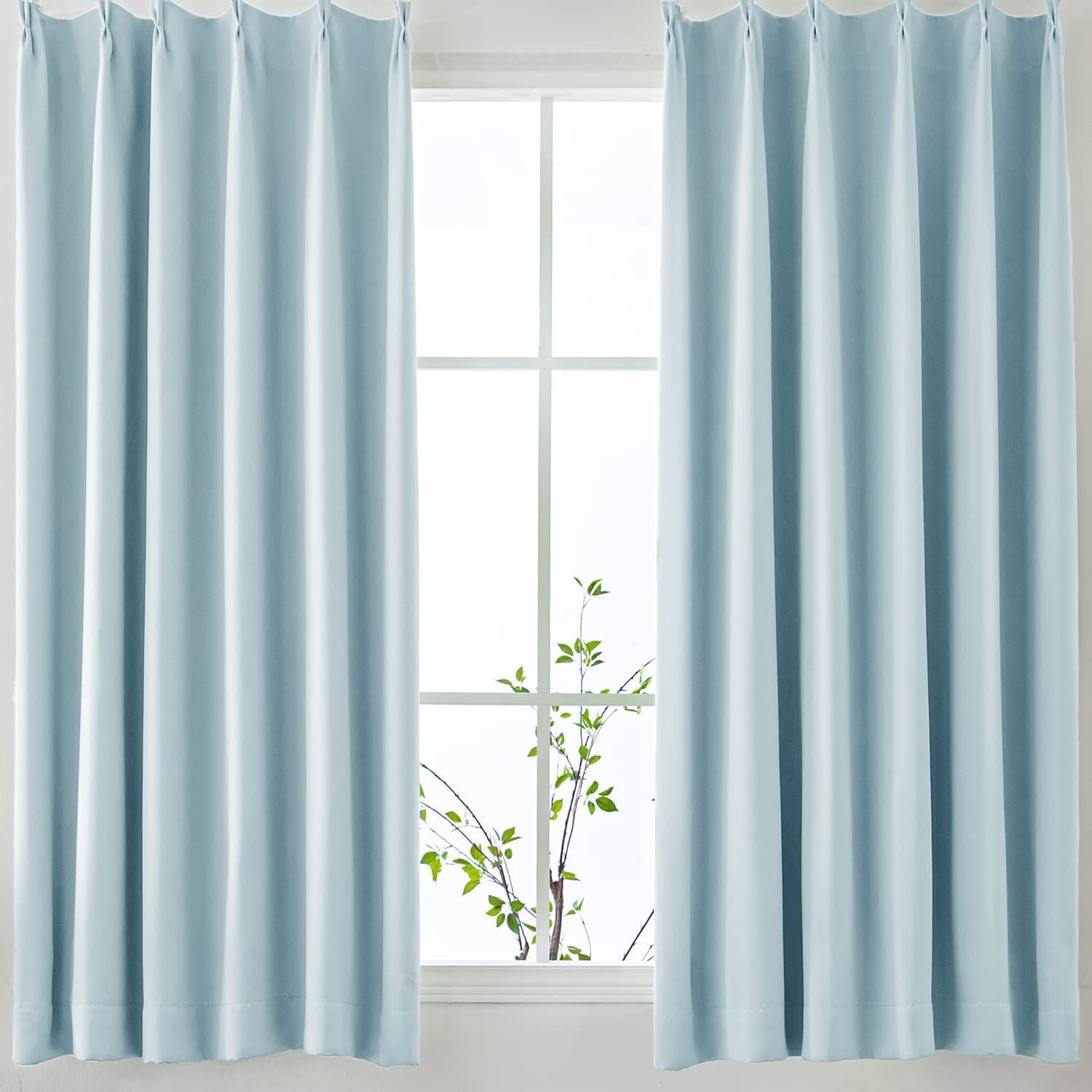 キッチン 小窓用カーテン トイレ 形態記憶加工済み 昼夜目隠し UVカット おしゃれ ドレープカーテン 小窓 洗える 遮光カフェカーテン 洗濯機対応 99.9%以上遮光 (カーテン2枚) 2枚セット 幅100cm