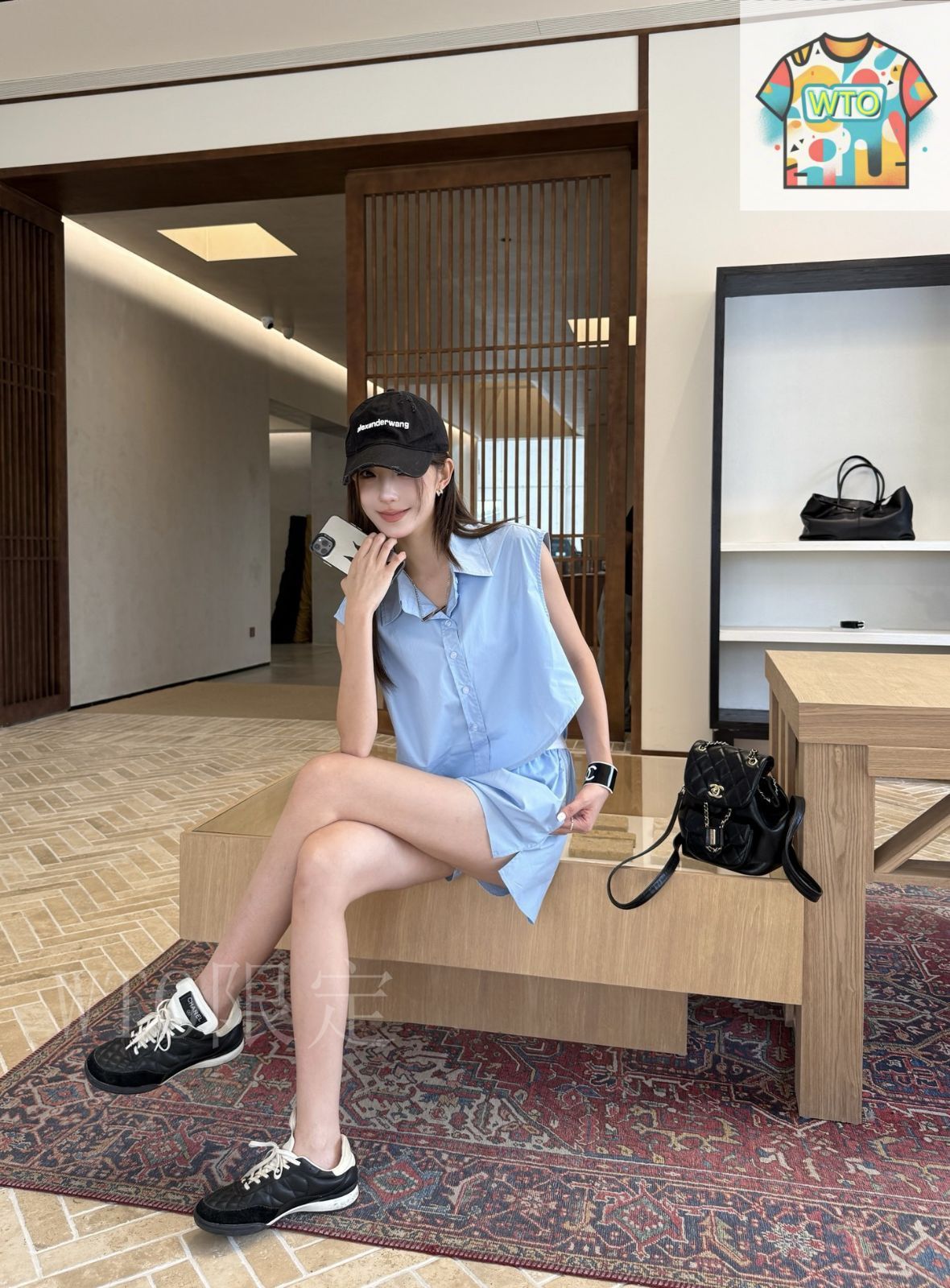 今日特価】Alexander Wang 70892# 新款 ノースリーブ尖った襟