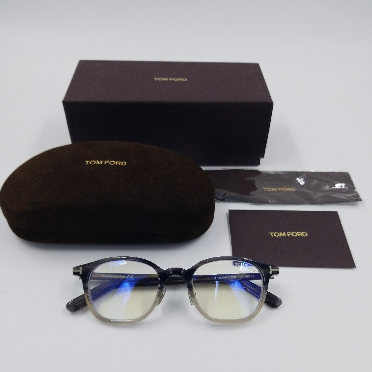 トムフォード メガネフレーム TOM FORD TF5858-D-B 048 プラスチック