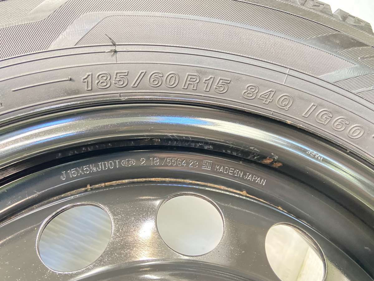 185/60R15 ヨコハマ アイスガード iG60 トヨタ純正 15x5.5 100-4穴 