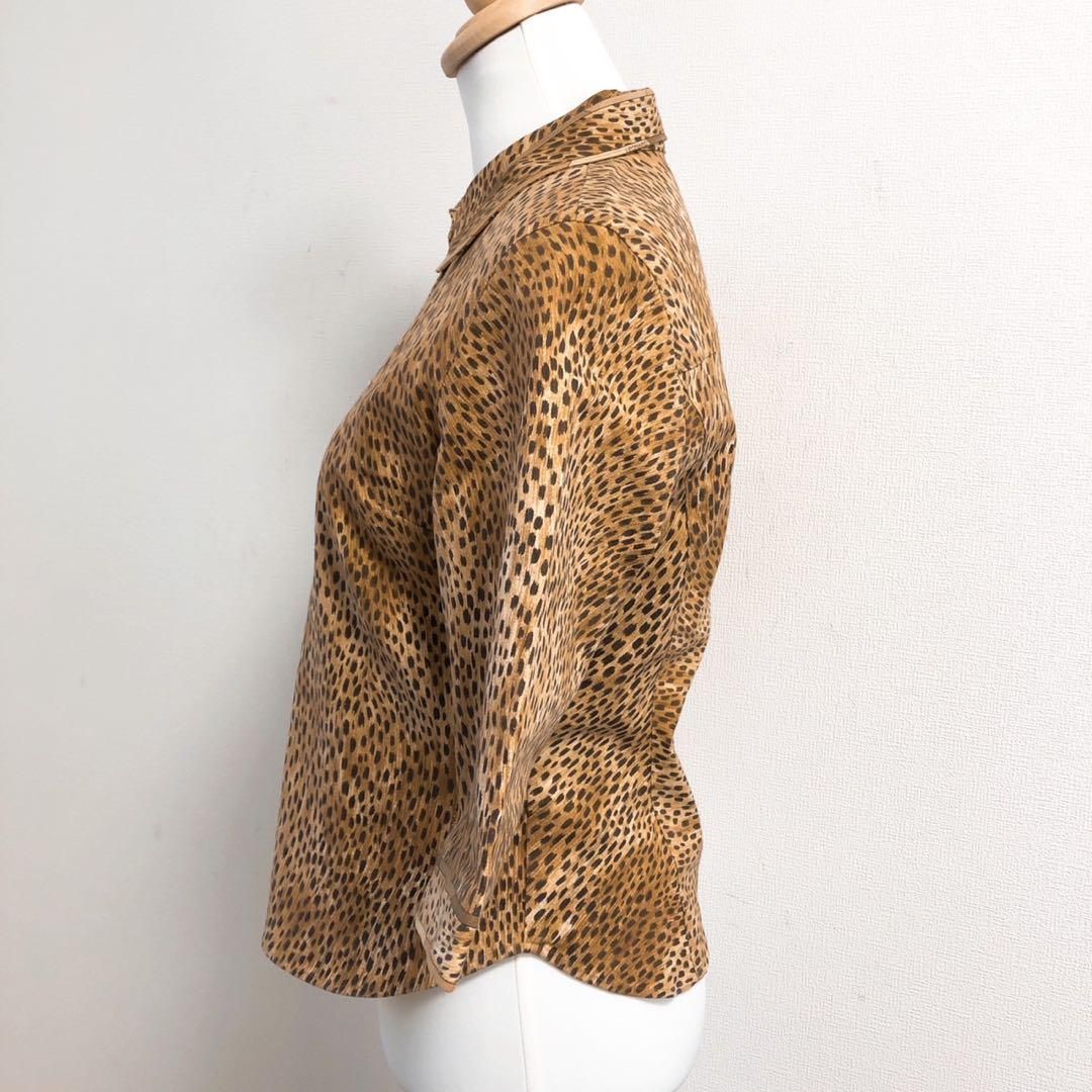 美品✨️レオナール 長袖シャツ ヒョウ柄 アニマル 大きいサイズ LL 楽天市場】柄シャツ メンズ レディース ヒョウ柄 レオパード アニマル