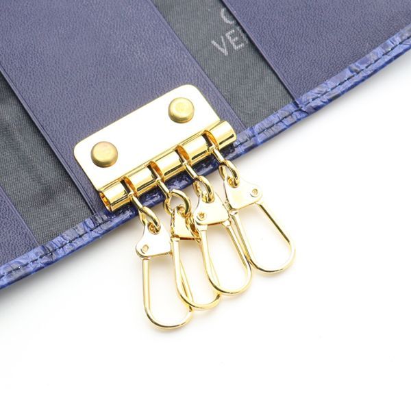 箱付き 良品 ジャンニヴェルサーチ ブルーレザー クロコダイル 4連