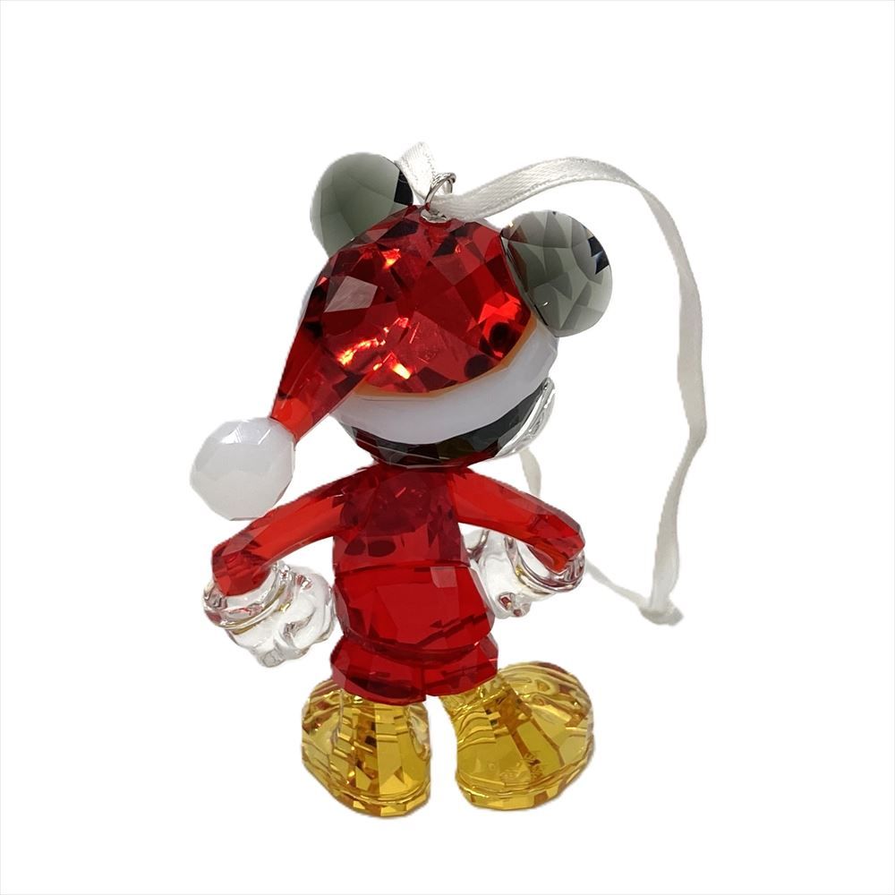 SWAROVSKI - スワロフスキー SWAROVSKI ディズニー Disney ミッキーマウス クリスマス オーナメント オブジェ 置物 5004690 クリア サンタクロース【中古】 スワロフスキー SWAROVSKI ディズニー Disney ミッキーマウス