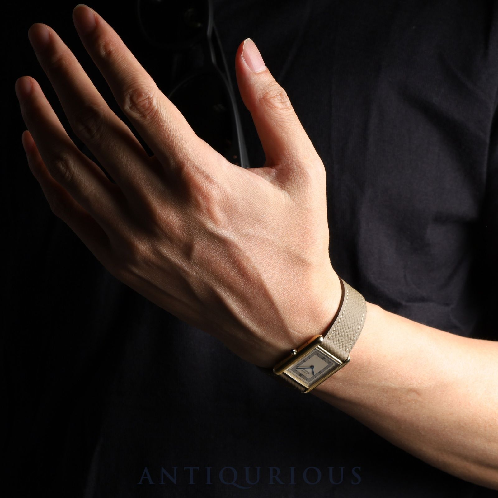 【なな】　Cartier Panther クォーツ 時計 カルティエ マストタンク LM 6 81006 クォーツ Cal.81 SV925 革