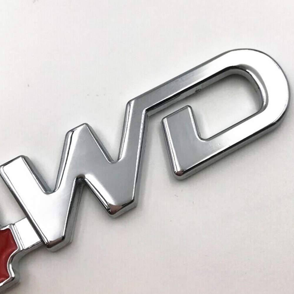 YFFSFDC 汎用 ステッカー 両面テープ付 簡単貼り付け 3D 立体スッテカー エンブレム 4WD 金属 カー用品 アクセサリー 装飾 車 プレゼント