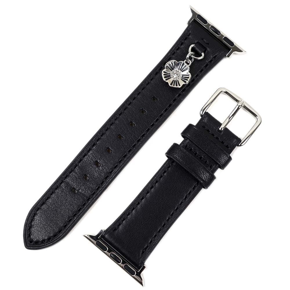 コーチ アップルウォッチ用 替えベルト COACH レディース ストラップ 替えベルト 38mm|40mm|41mm ケース対応 ベルトのみ レザー ストラップ ブラック 交換バンド 付け替えベルト 14700116