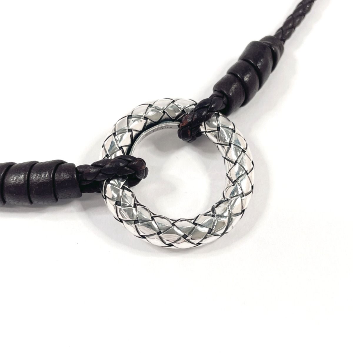 ボッテガヴェネタ ネックレス イントレチャート サークル シルバー