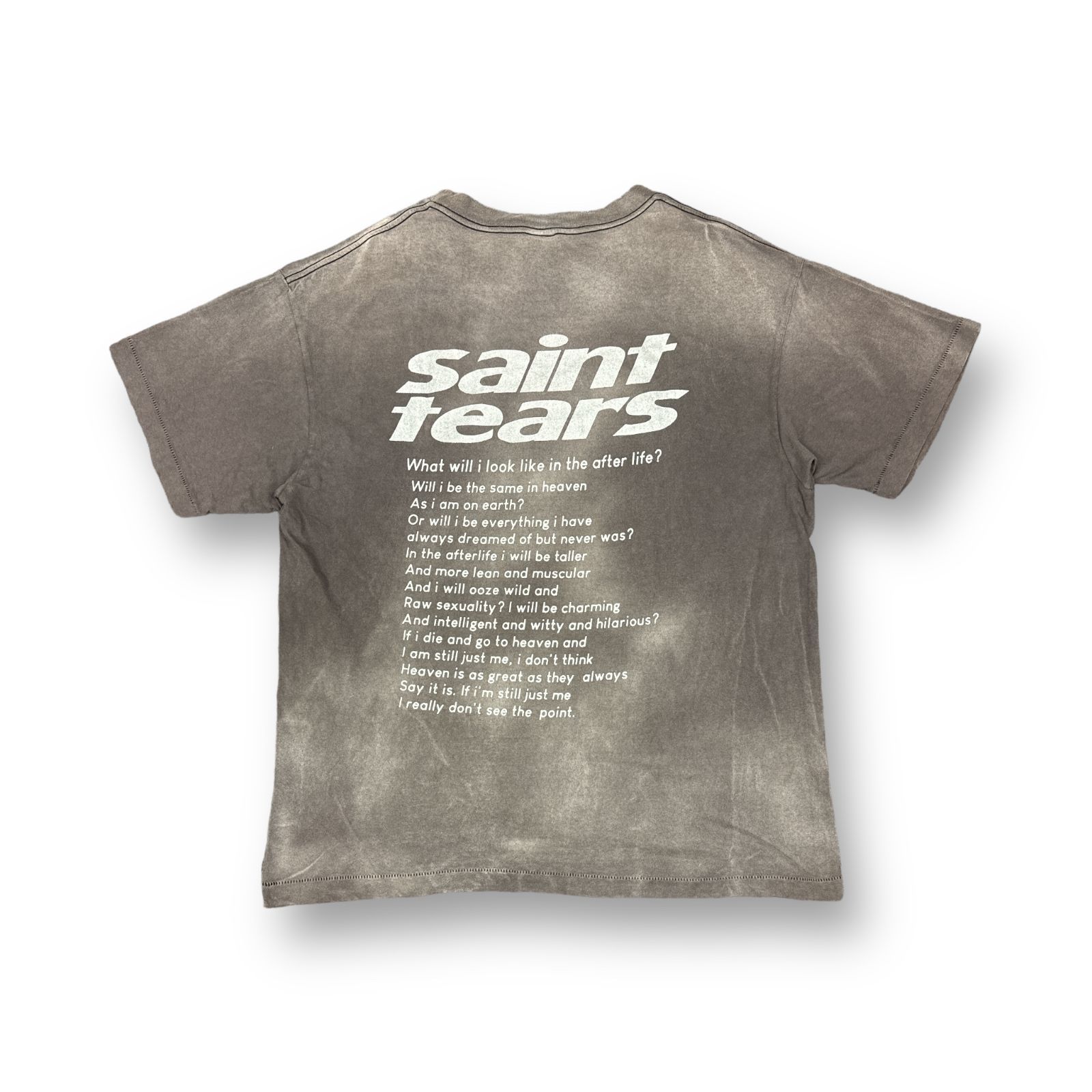 SAINT MICHAEL × DENIM TEARS 21AW YES S/S TEE イエス Tシャツ カットソー セントマイケル デニムティアーズ コラボ SM-A21-0000-046 チャコール XL 72859A4