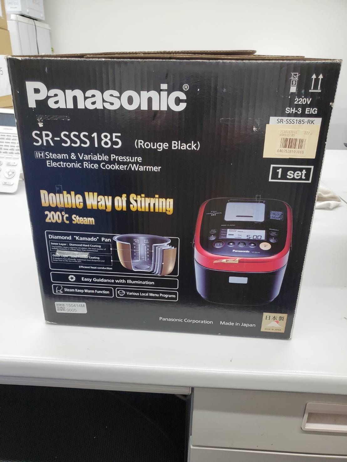 展示品・未使用】Panasonic SR-SSS185-RK 海外向け炊飯器 10合