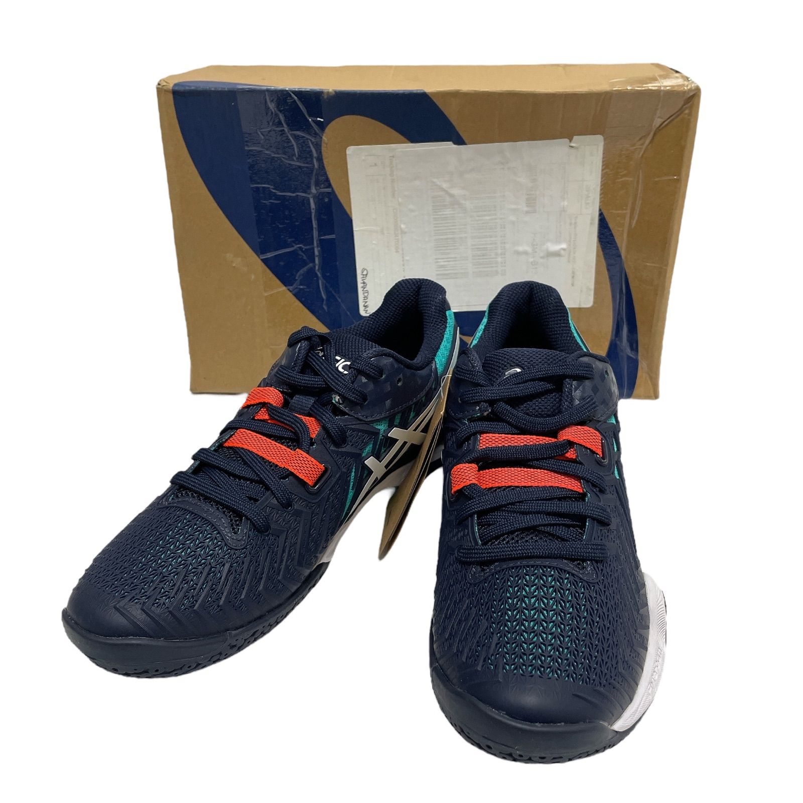 WJ18 ♥ asics アシックス シューズ バトミントンシューズ コートコントロールFF2 ネイビー 25cm レディース スポーツシューズ