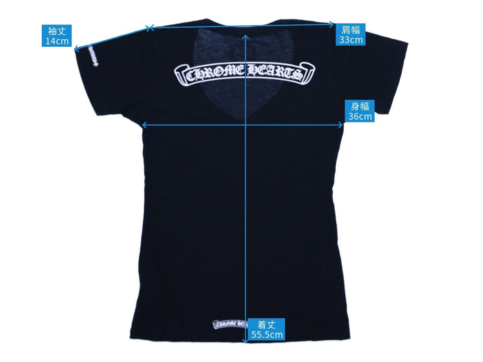 CHROME HEARTS スクロールラベル VネックTシャツ Sサイズ - メルカリ