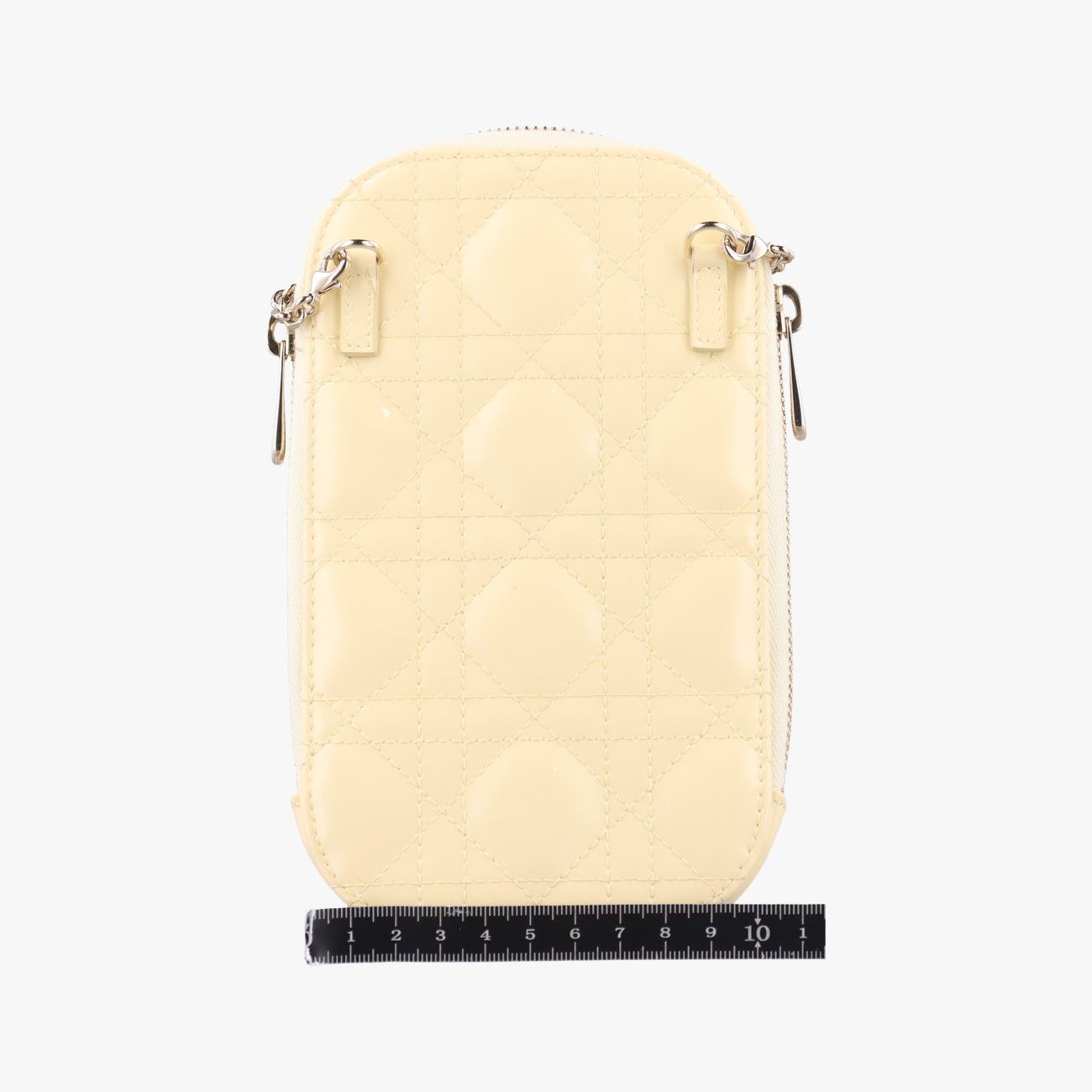 クリスチャンディオールChristian Diorレディ ディオール カナージュ フォン ホルダーイエローパテント56-MA-0291