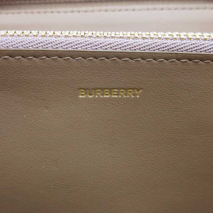 バーバリー 長財布 BURBERRY レザー コットン チェック柄 ジップ  