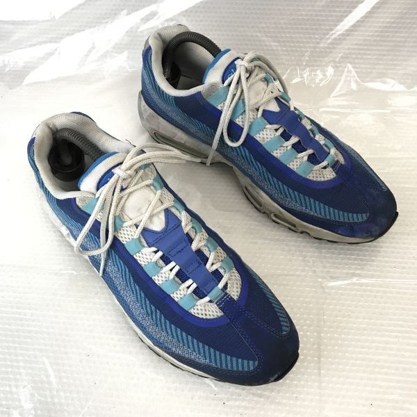 ナイキ|NIKE AIR MAX 95 JACQUARD|エアマックス|スニーカー 27.5|青×白|BLUE×WHITE 644793-400|sneakers|Shoes|trainers◆pE-90