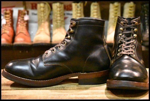 8.5 LONE WOLF BOOTS ローンウルフブーツ LW00450 MECHANIC メカニック ブラック キャッツポウソール レースアップ HOPESMORE FI100
