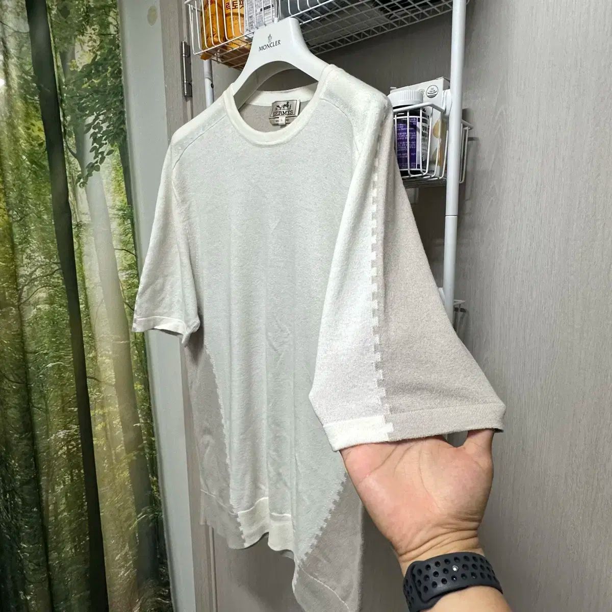 完売　エルメス　グレー半袖ニット　カシミヤ100% Hermes(エルメス) カシミア ニット セーター 半袖 100 - メルカリ