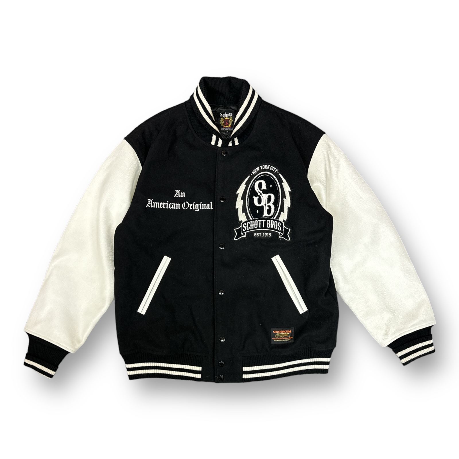 Schott メルトンジャケット Schott N.Y.C (ショット) メルトン スタジアム ジャケット