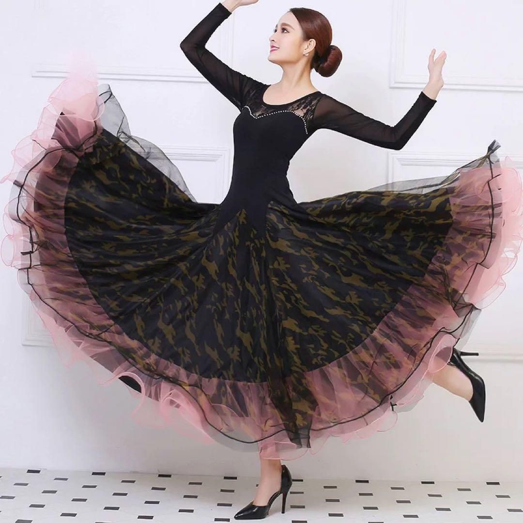 配送 大人気??スタンダード練習着?華やかなデザインでダンスパーティー